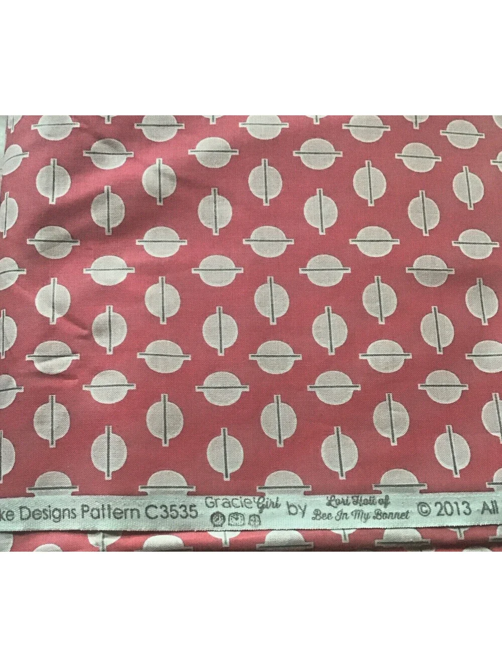5.5 yds Riley Blake Patt C3535 mauve with white dots (2013)